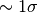 \sim1\sigma